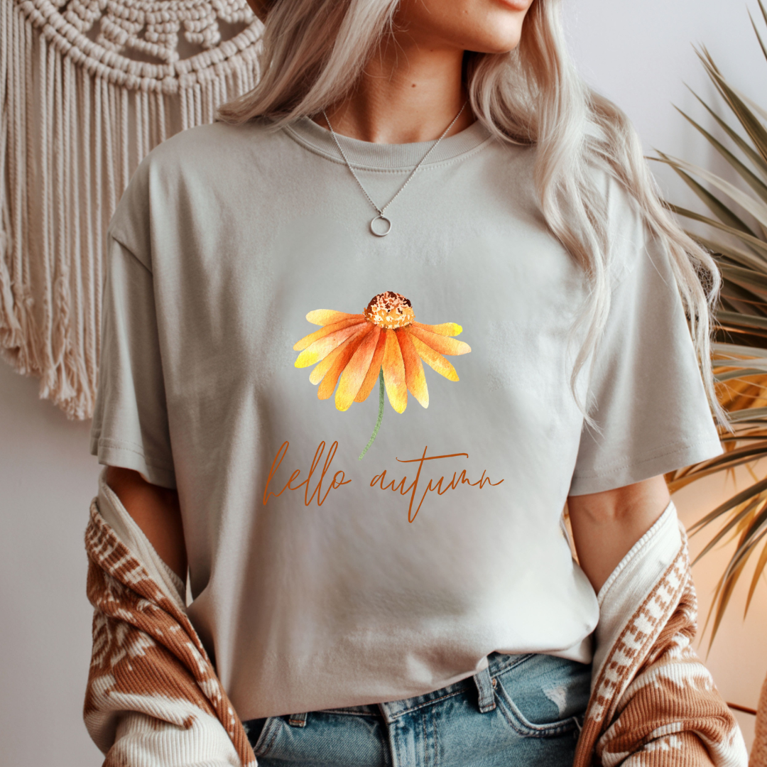 Hello Autumn - Flower Unisex T-Shirt
