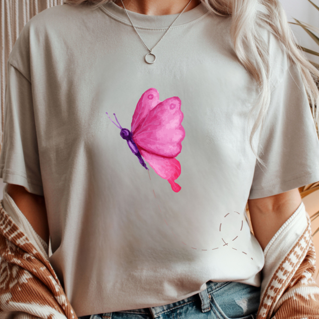 Pink Butterfly - Spring Unisex T-Shirt