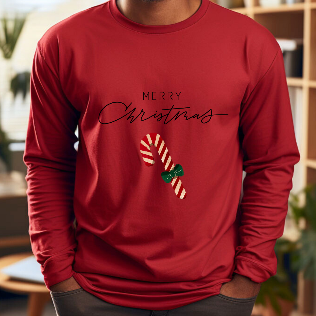 Candy Cane - Christmas Unisex Jersey Long Sleeve Tee