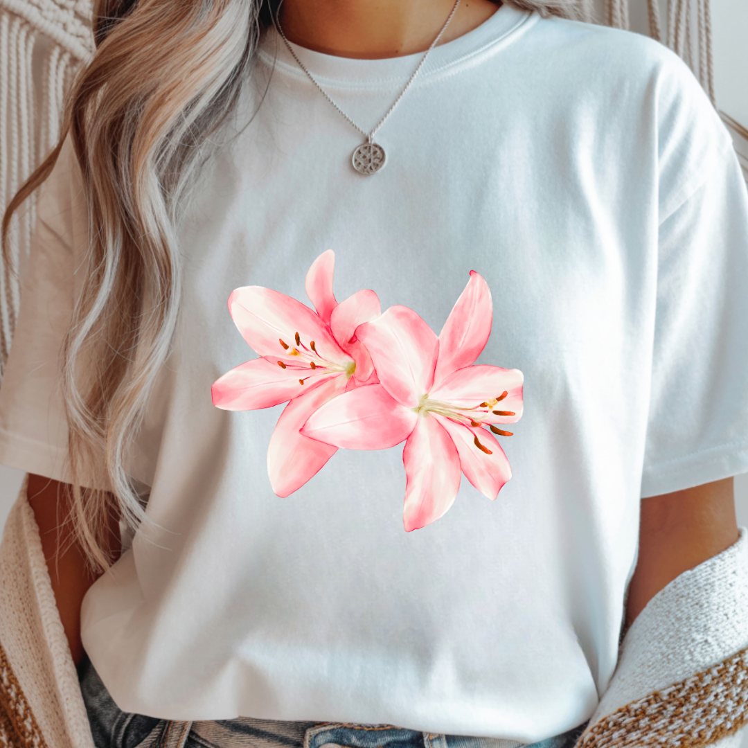 Pink Lily Bloom - Spring Unisex T-Shirt