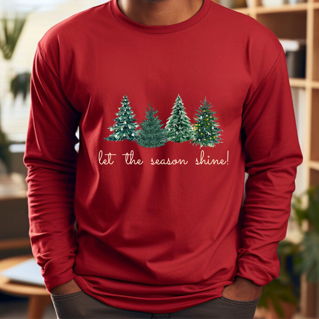 Let the Season Shine! - Christmas Unisex Jersey Long Sleeve Tee
