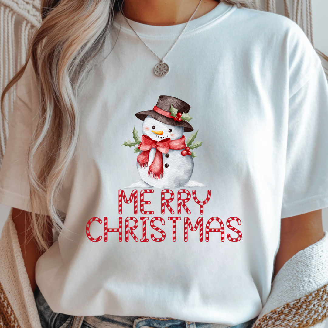 Merry Christmas Snowman - Christmas Unisex T-Shirt