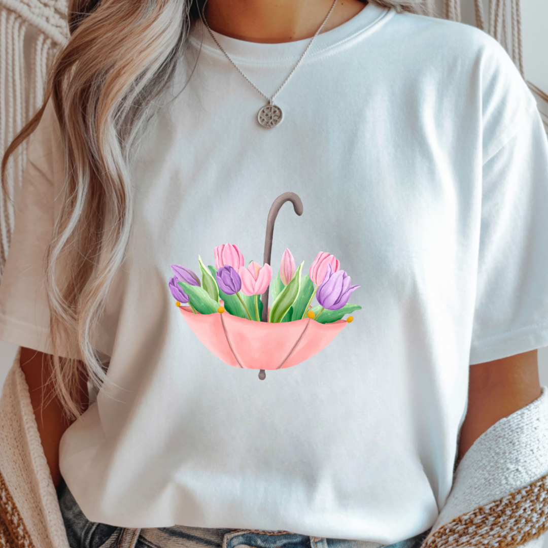 Tulip Umbrella - Spring Unisex T-Shirt
