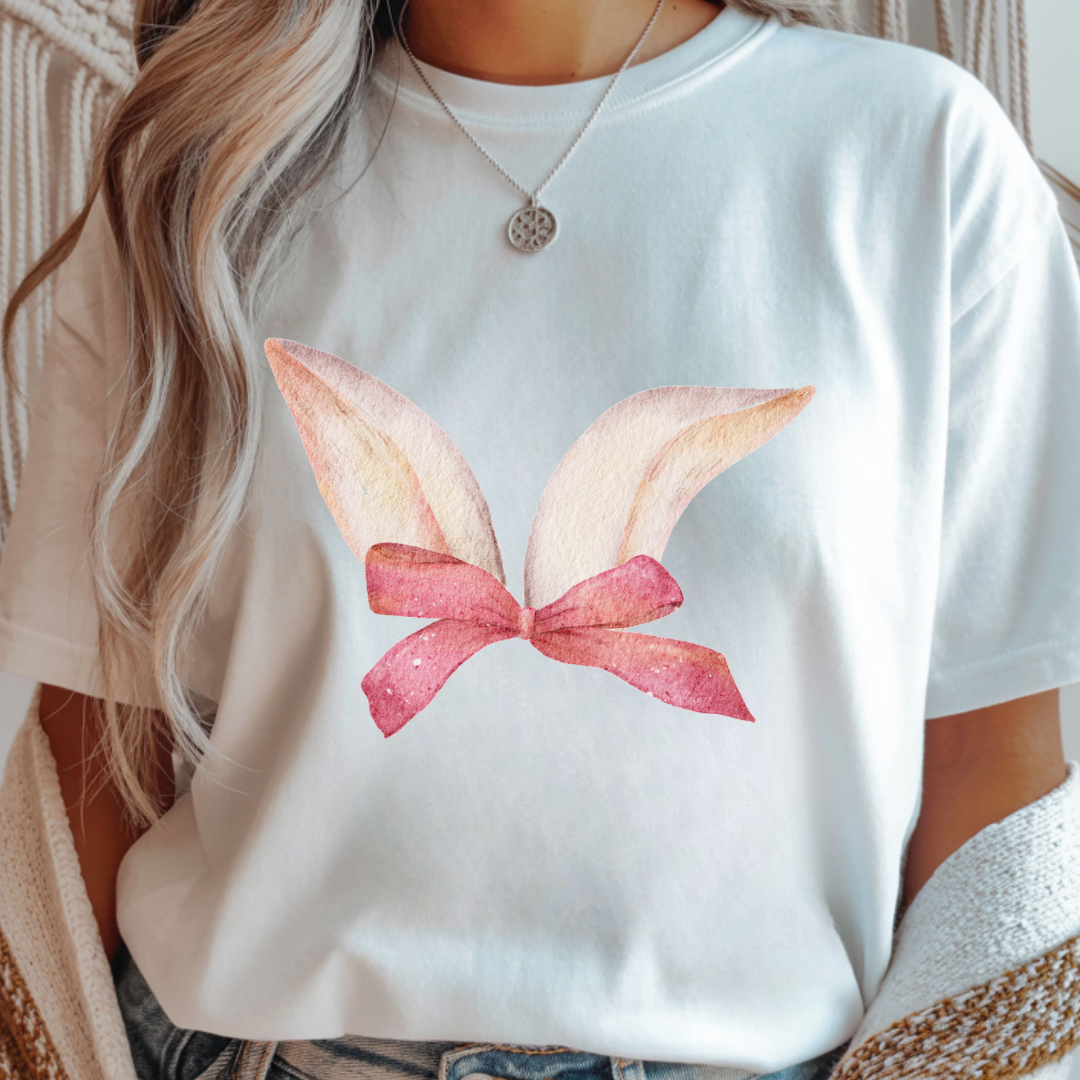 Bunny Ears Bow - Spring Unisex T-Shirt