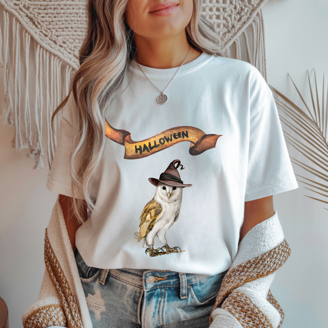 Halloween Wizard Owl Unisex T-Shirt