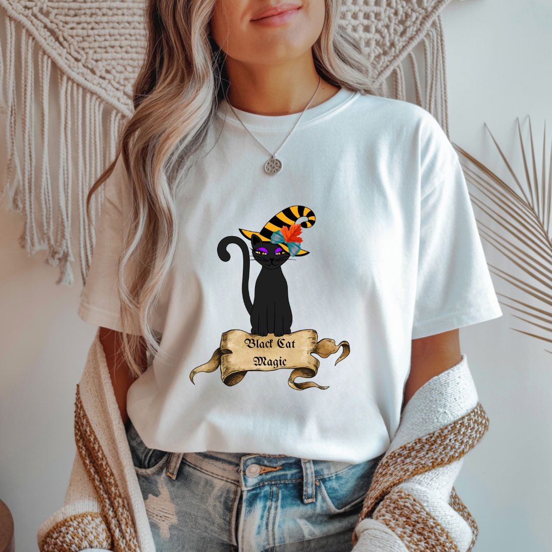 Black Cat Magic - Halloween Unisex T-Shirt