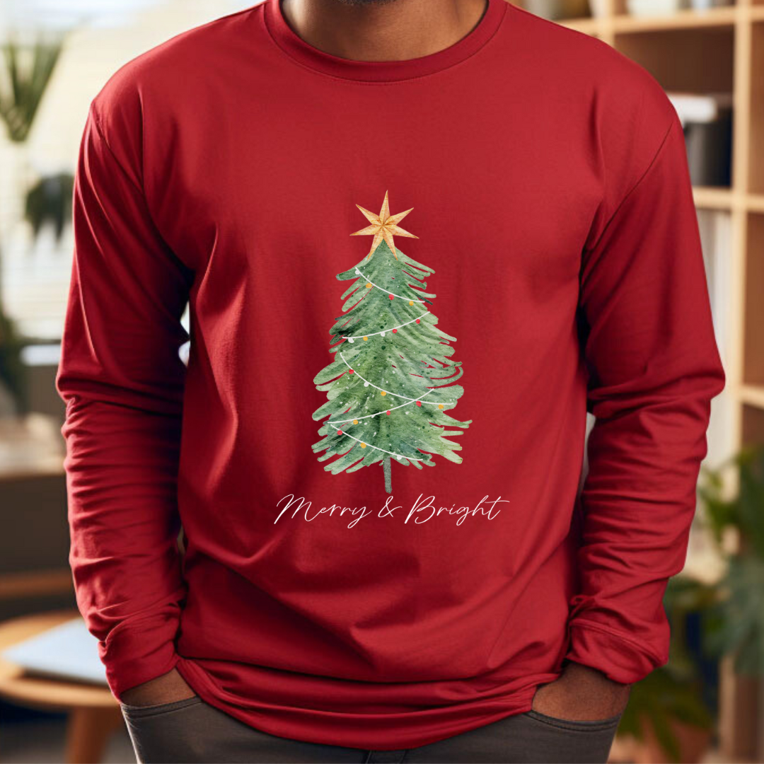 Merry & Bright Christmas - Winter Unisex Jersey Long Sleeve Tee