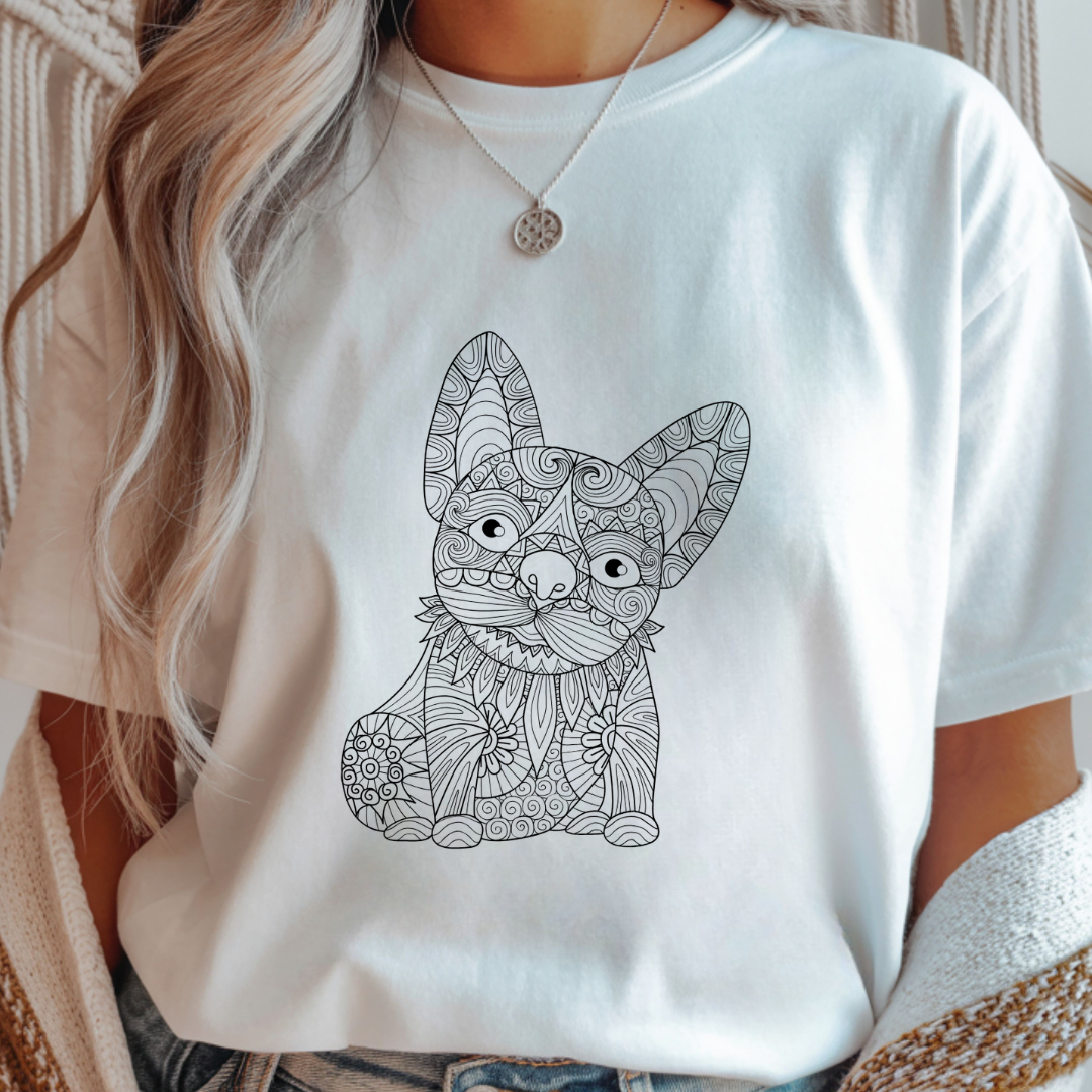 Mandala Frenchie - Spring Unisex T-Shirt