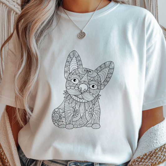 Mandala Frenchie - Spring Unisex T-Shirt