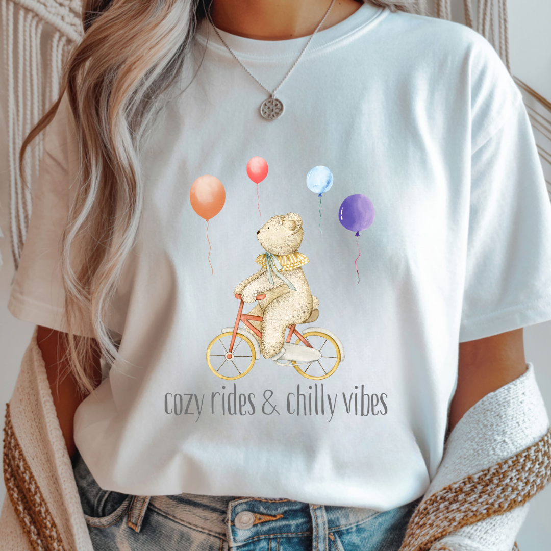 Cozy Vibes & Chilly Rides Unisex T-Shirt