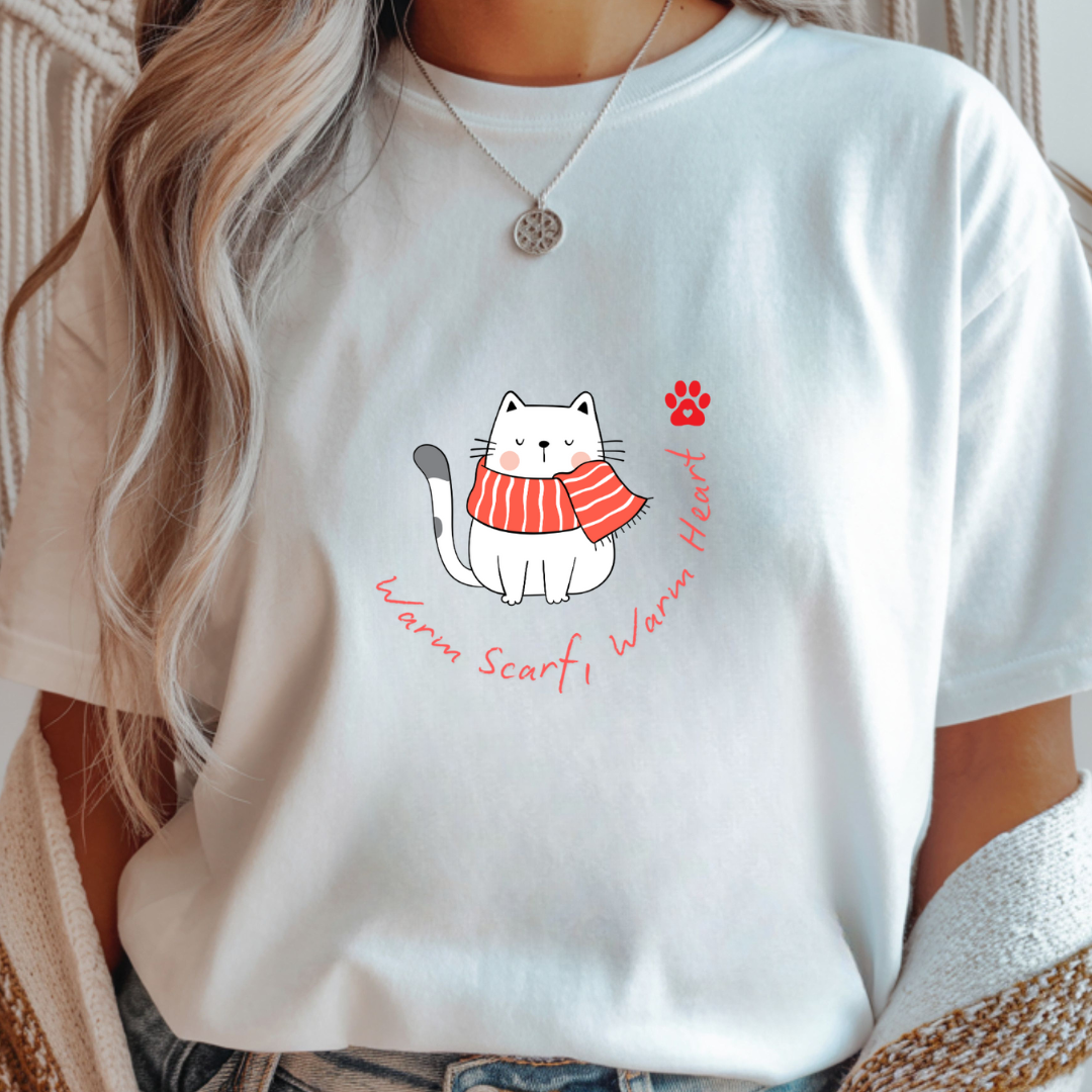 Warm Scarf, Warm Heart - Winter Unisex T-Shirt