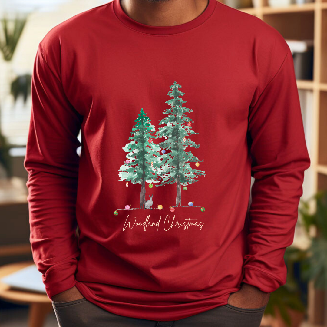 Woodland Christmas - Winter Unisex Jersey Long Sleeve Tee