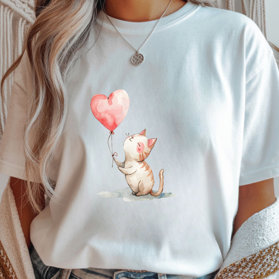 Valentine Cat - Valentines Day Unisex T-Shirt