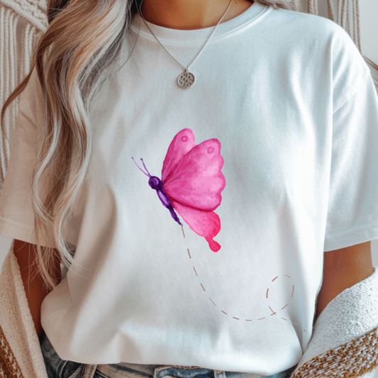 Pink Butterfly - Spring Unisex T-Shirt