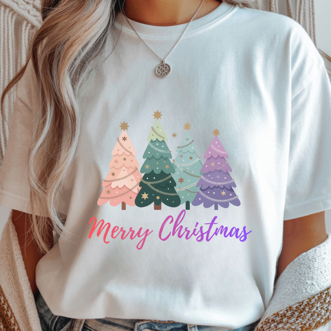 Merry Christmas Trees - Winter Unisex T-Shirt