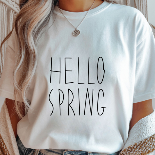 Hello Spring Script - Spring Unisex T-Shirt