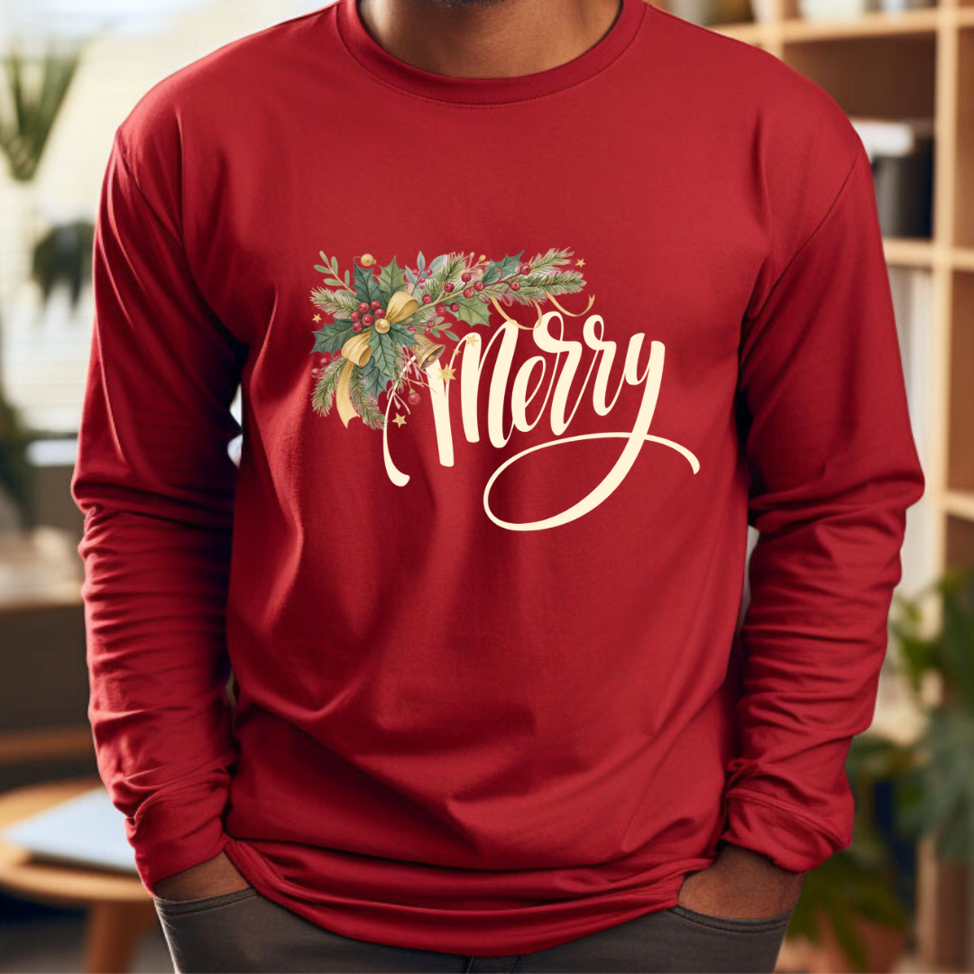 Merry - Christmas Unisex Jersey Long Sleeve Tee