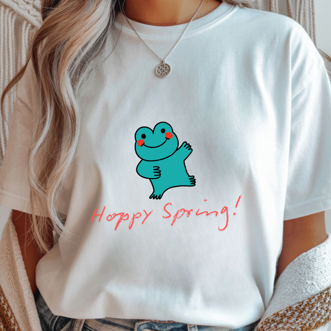 Hoppy Spring Frog - Spring Unisex T-Shirt