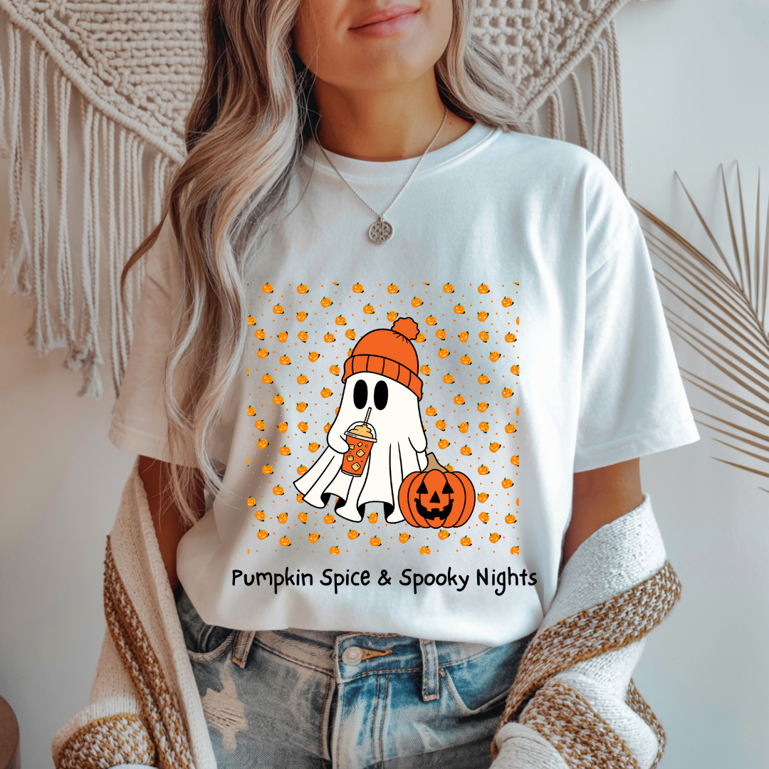 Pumpkin Spice and Spooky Nights Unisex T-Shirt