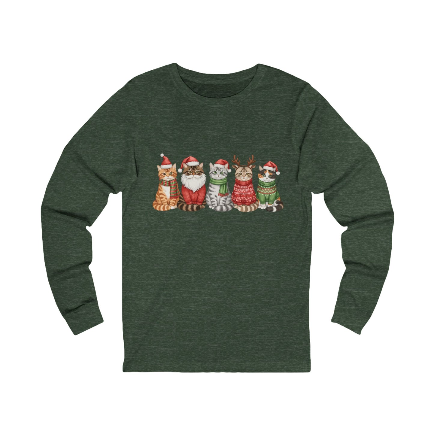 Christmas Cats - Winter Unisex Jersey Long Sleeve Tee