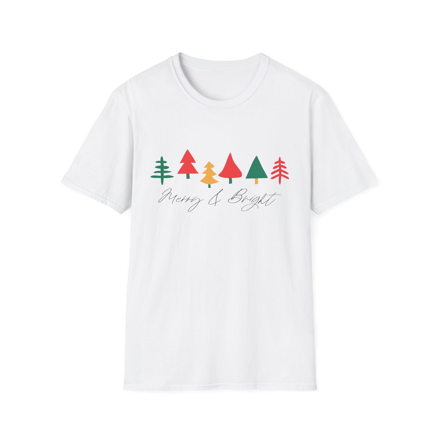 Merry & Bright Trees - Christmas Unisex T-Shirt