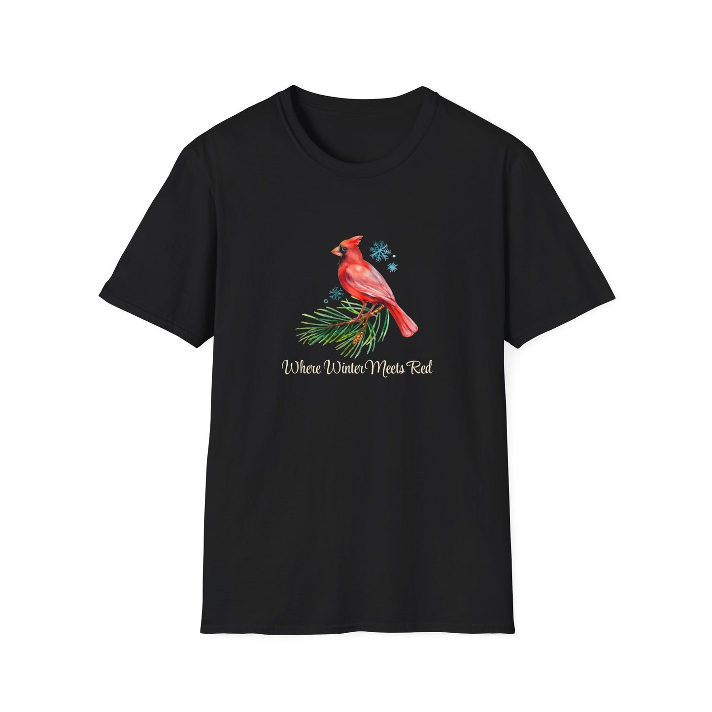 Where Winter Meets Red - Winter Unisex T-Shirt