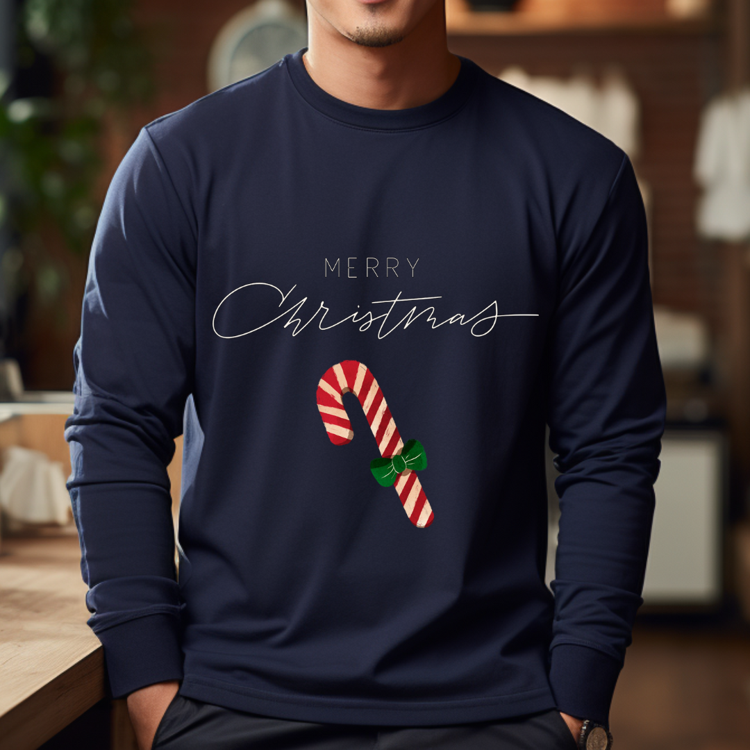 Candy Cane - Christmas Unisex Jersey Long Sleeve Tee