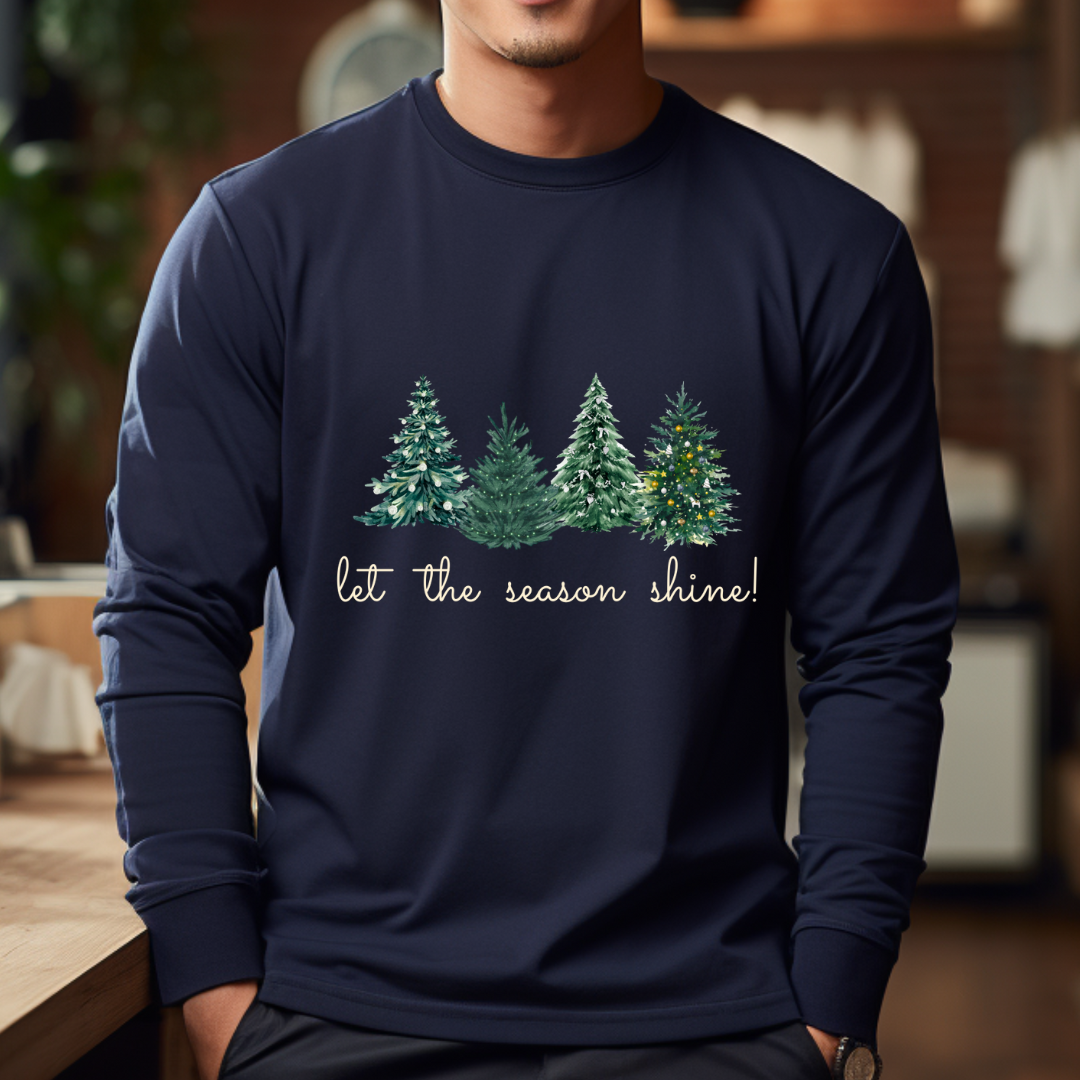 Let the Season Shine! - Christmas Unisex Jersey Long Sleeve Tee