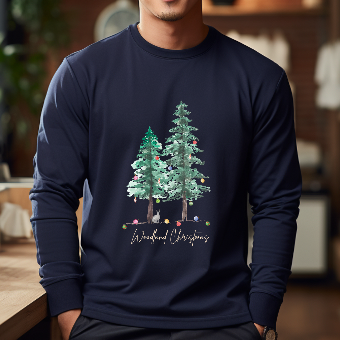 Woodland Christmas - Winter Unisex Jersey Long Sleeve Tee
