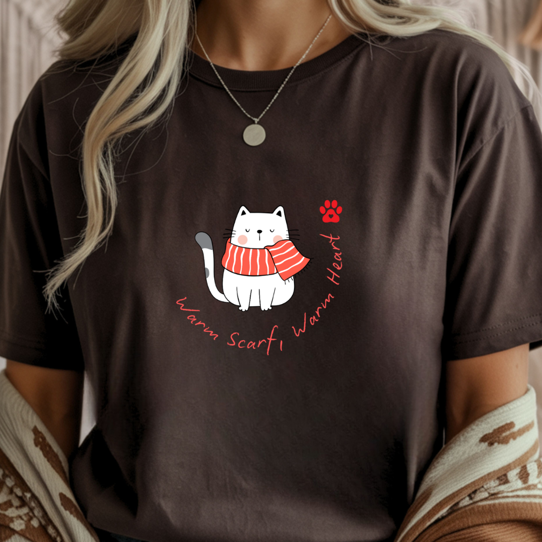 Warm Scarf, Warm Heart - Winter Unisex T-Shirt