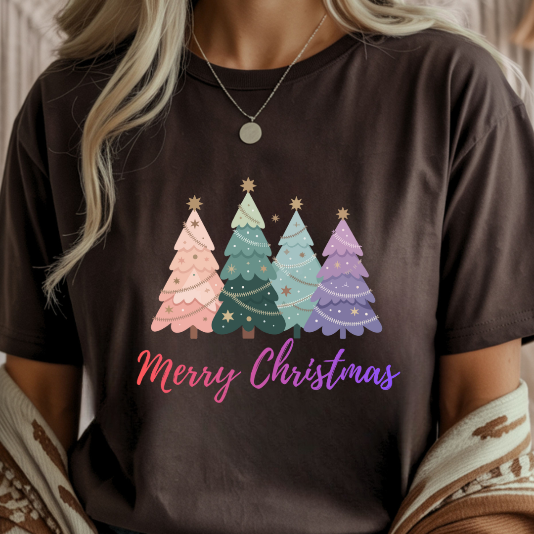 Merry Christmas Trees - Winter Unisex T-Shirt