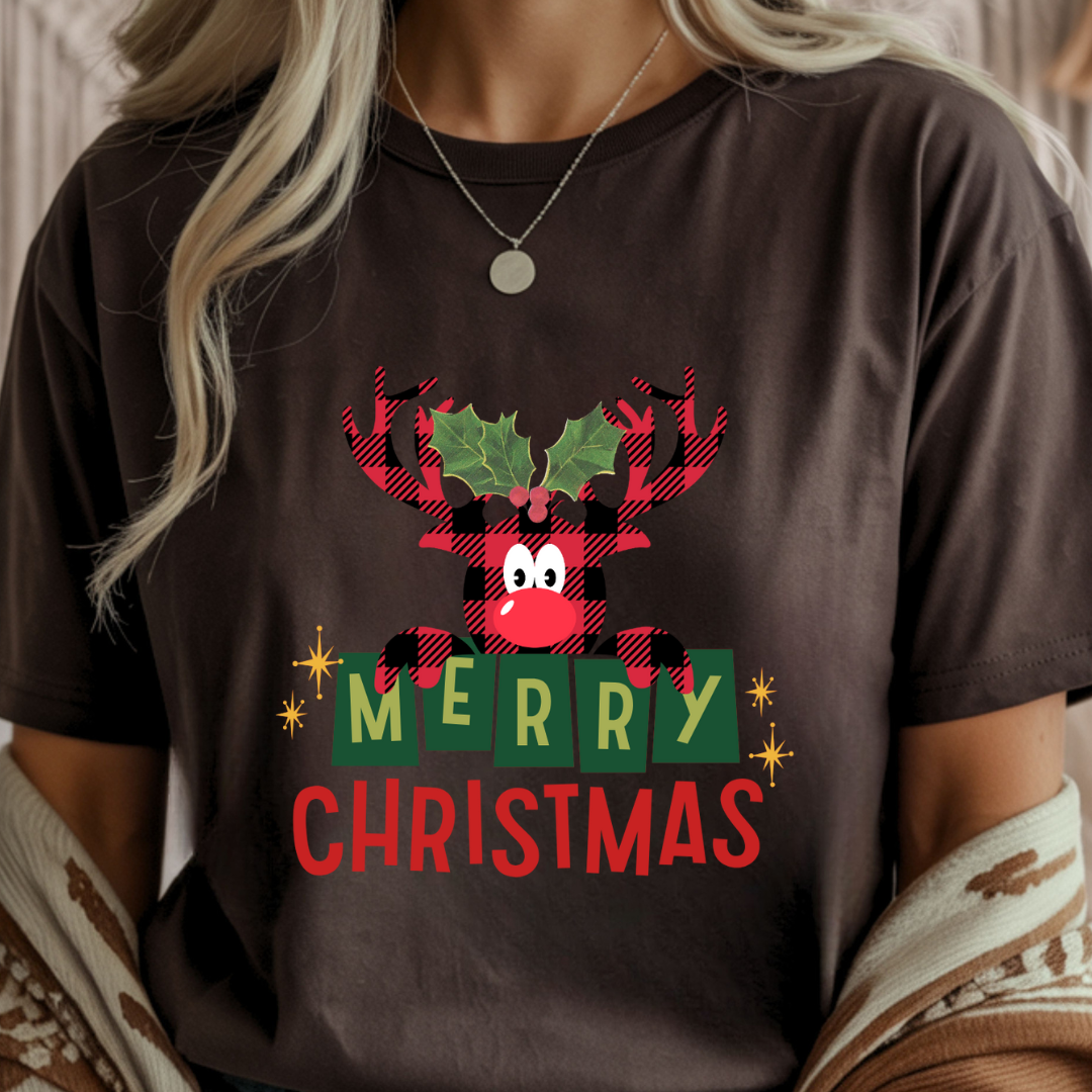 Merry Christmas Reindeer - Winter Unisex T-Shirt