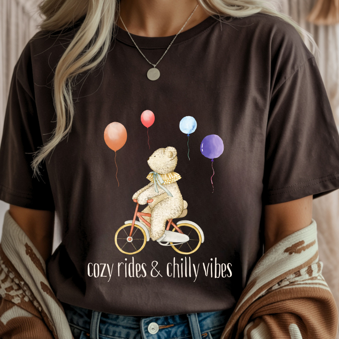 Cozy Vibes & Chilly Rides Unisex T-Shirt