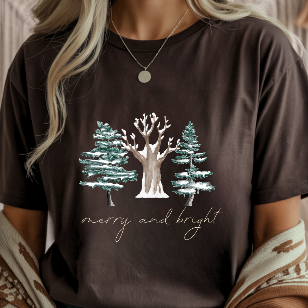 Merry and Bright - Christmas Unisex T-Shirt