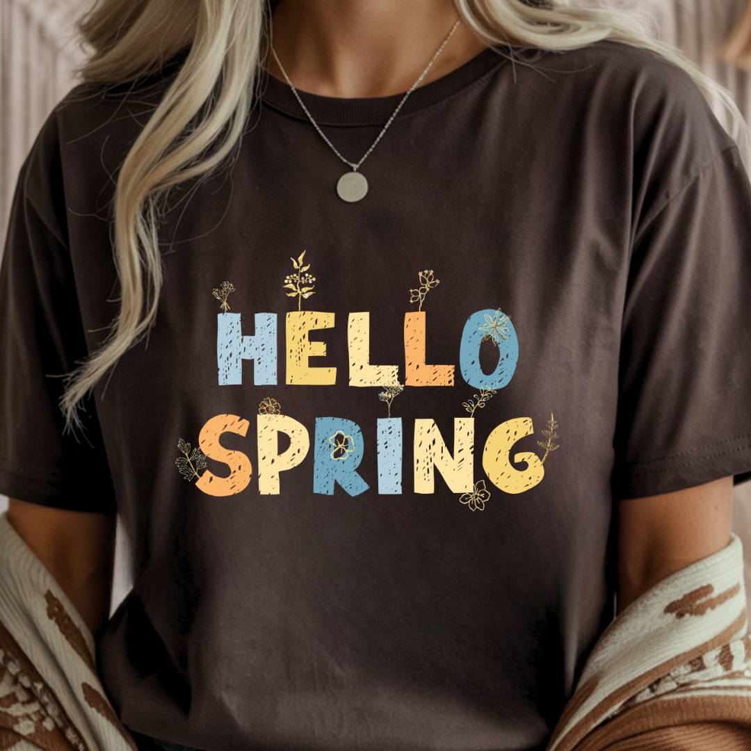 Vintage Hello Spring - Spring Unisex T-Shirt