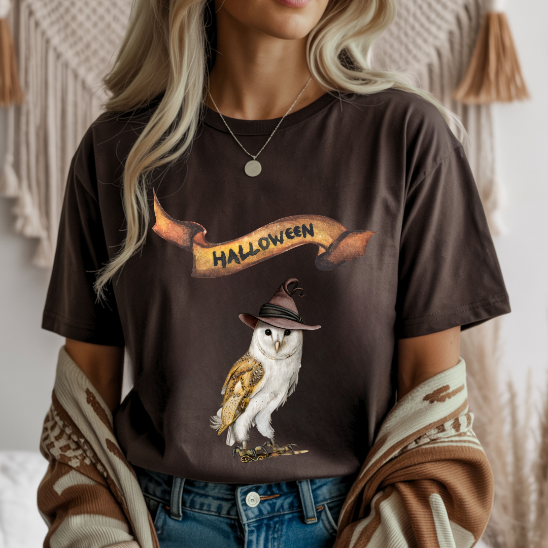 Halloween Wizard Owl Unisex T-Shirt