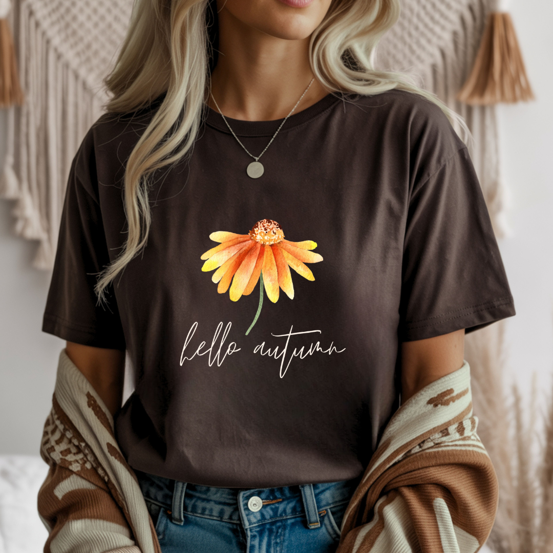 Hello Autumn - Flower Unisex T-Shirt