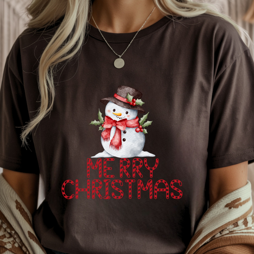 Merry Christmas Snowman - Christmas Unisex T-Shirt