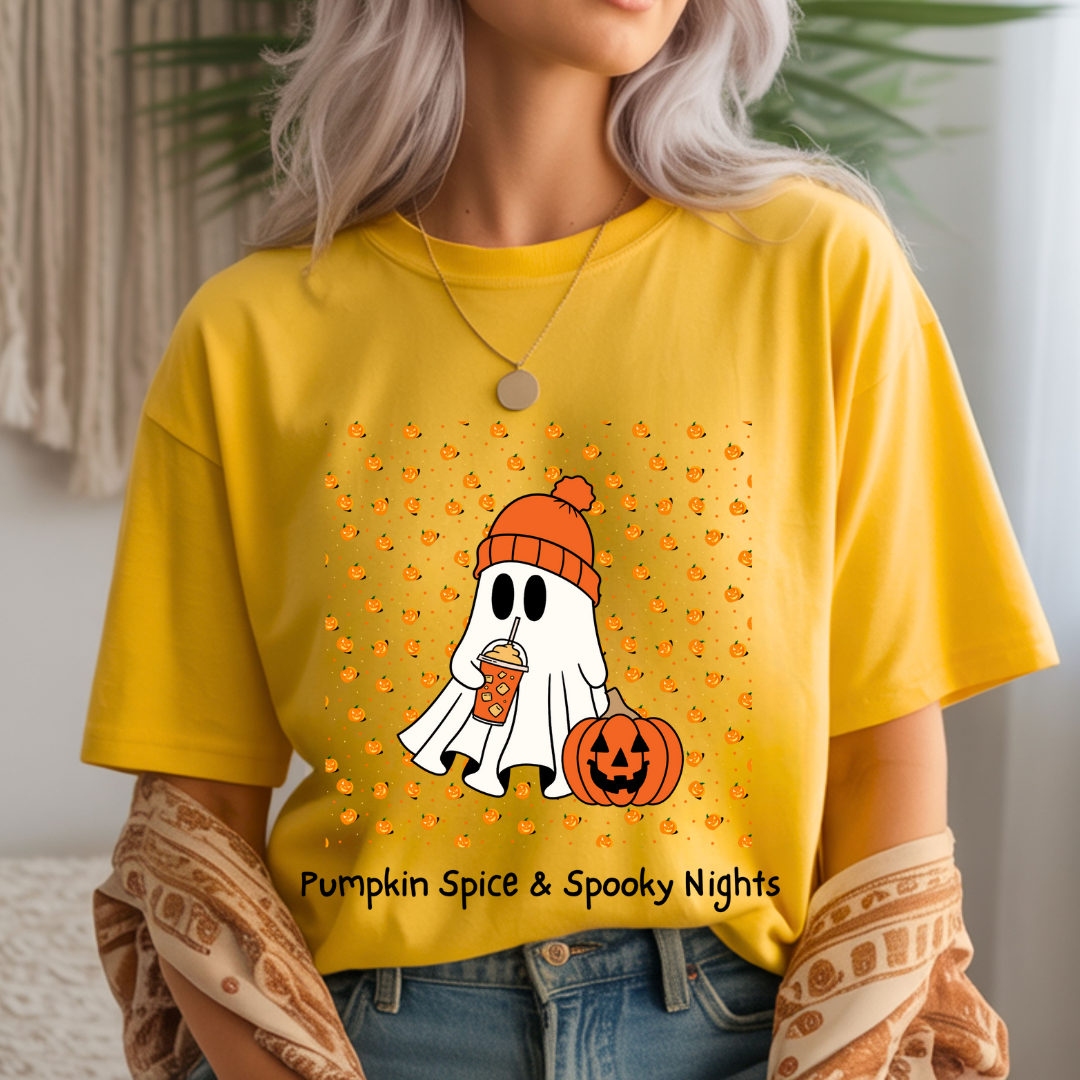 Pumpkin Spice and Spooky Nights Unisex T-Shirt