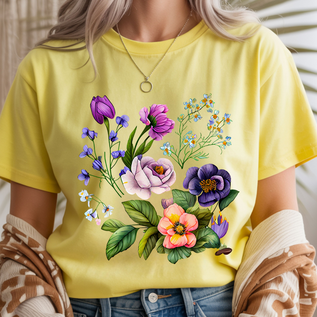 Floral Harmony - Spring Unisex T-Shirt