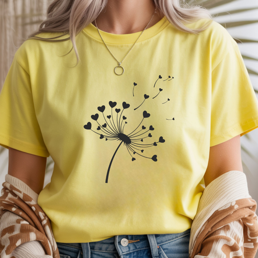 Heart Dandelion - Spring Unisex T-Shirt