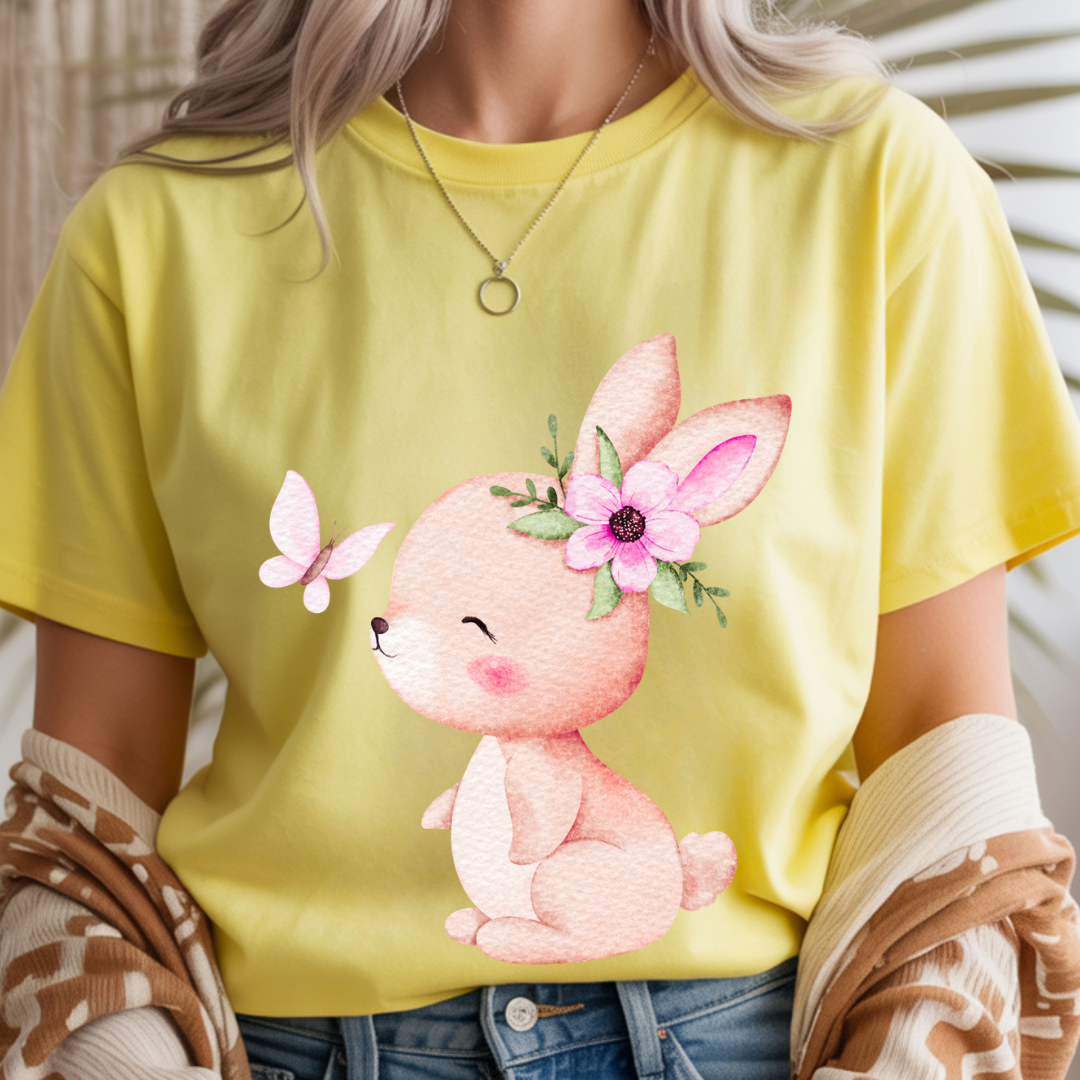 Floral Bunny - Spring Unisex T-Shirt