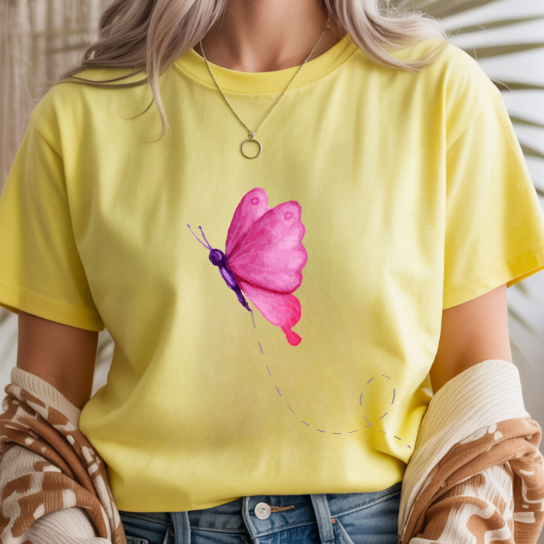 Pink Butterfly - Spring Unisex T-Shirt