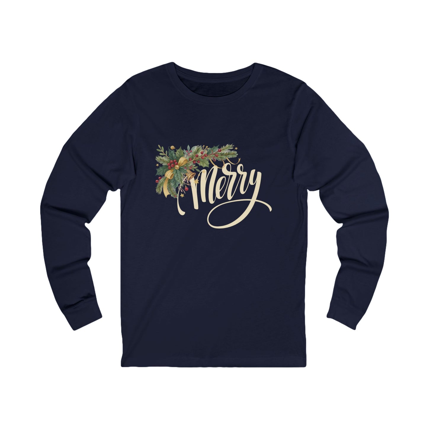 Merry - Christmas Unisex Jersey Long Sleeve Tee
