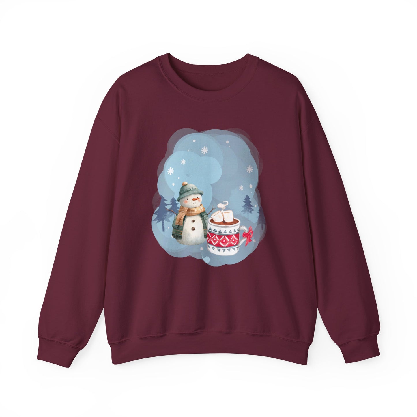 Snowman and Winter Coffee - Unisex Crewneck