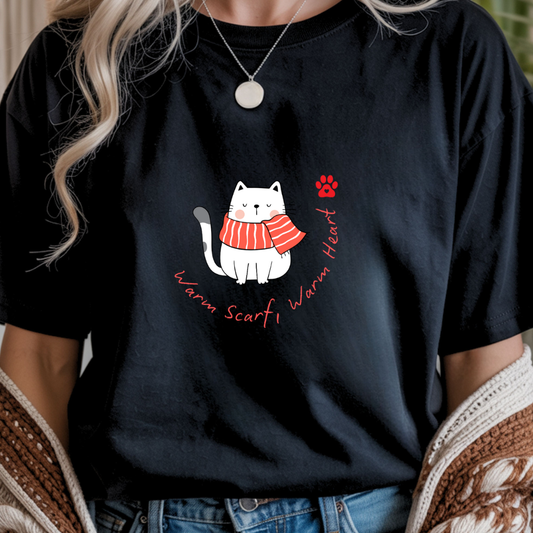 Warm Scarf, Warm Heart - Winter Unisex T-Shirt