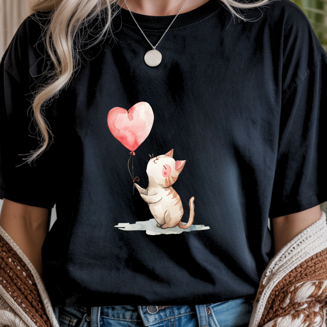 Valentine Cat - Valentines Day Unisex T-Shirt