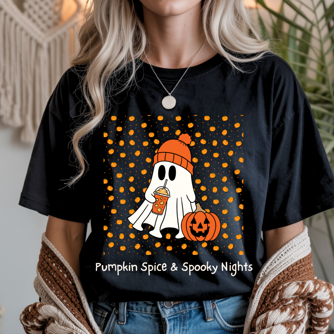 Pumpkin Spice and Spooky Nights Unisex T-Shirt