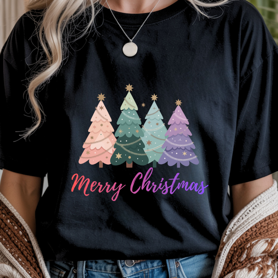 Merry Christmas Trees - Winter Unisex T-Shirt