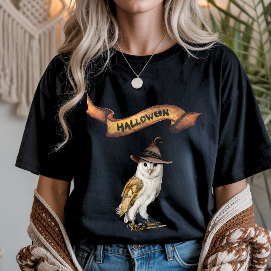 Halloween Wizard Owl Unisex T-Shirt